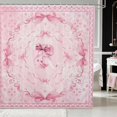thumbnail image 1 of Erosebridal Bold Satin Bow Ribbon Shower Curtain 72Wx72L for Girls, Romantic Floral Print Waterproof Bathroom Curtain, 1 of 5