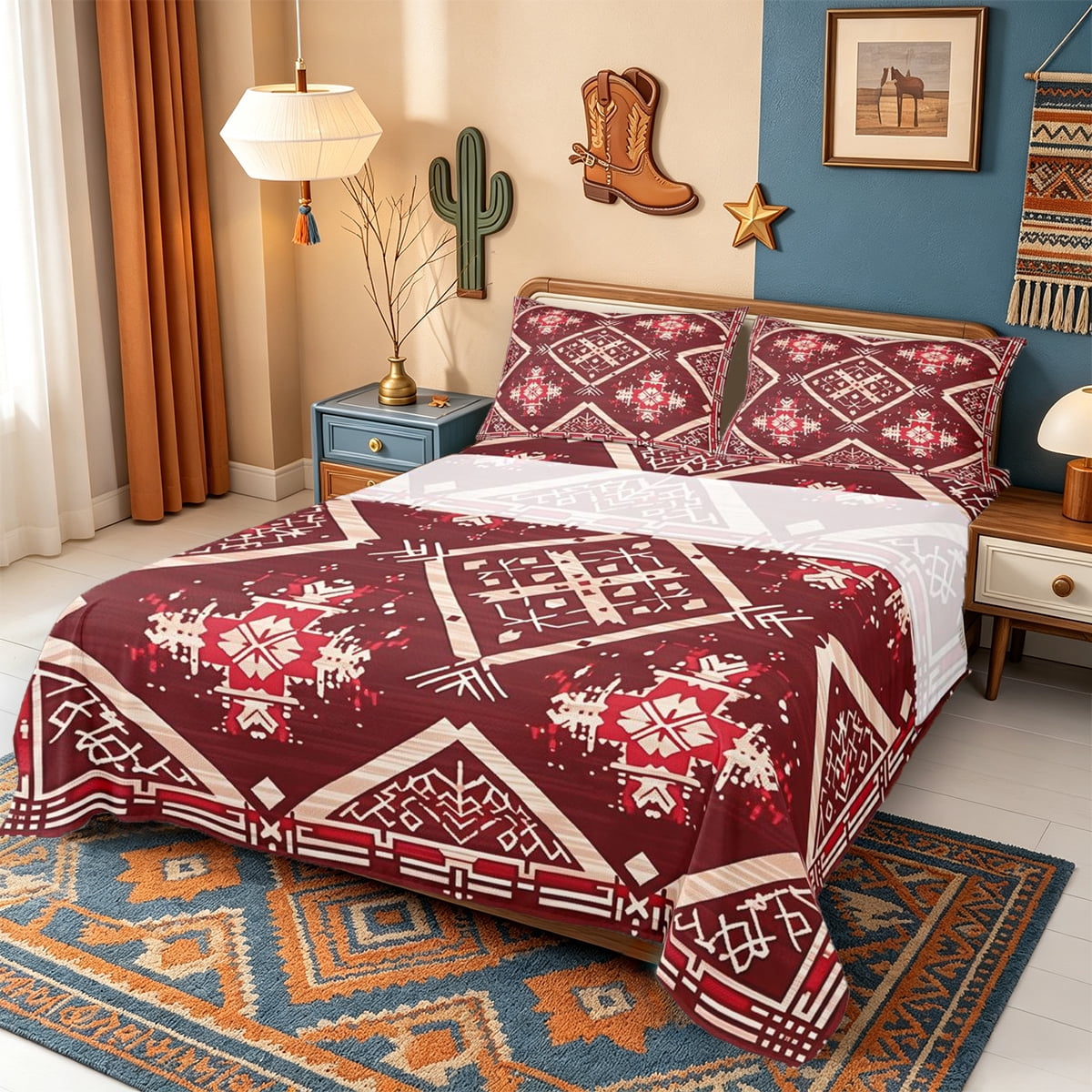 Sheets King Pattern Spring Erosebridal Bold Tribal Pattern King Sheets,Vintage Southwestern ...