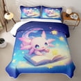 thumbnail image 1 of Erosebridal Book Axolotl Twin Quilt Set,Bright Stars Night Sky Dreamy Art Twin Coverlet Set For Girls,2 Pieces, 1 of 7