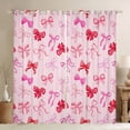 thumbnail image 1 of Erosebridal Bow Knot Pattern Curtains for Living Room,Cartoon Bow Bowknot Blackout Curtains Set of 2(38x54),Fairy Tale Curtains and Drapes(38x54) For Teens,Lightweight Bedroom Decorative, 1 of 6