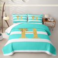 thumbnail image 1 of Erosebridal Bowknot Initial H Twin Quilt Set for Girls, Abstract Ombre Twin Coverlet Set, 2-Piece, 1 of 7