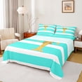 thumbnail image 1 of Erosebridal Bowknot Initial T Full Size Sheets for Girls, Abstract Ombre Bed Sheets, 4 Pieces, 1 of 5