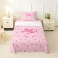 thumbnail image 1 of Erosebridal Bowknot Kids Twin Sheet Sets, Watercolor Bow-tie Bedding, 3pcs, 1 of 5