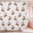 thumbnail image 1 of Erosebridal Bows Shower Curtain 72Wx84L Coquette Bathroom Shower Curtain, Tan Bows, 1 of 5