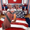 thumbnail image 1 of Erosebridal Boys Ball Games 7 Pieces Bedding Comforter Set,American Flag Theme Monogrammed J Full Bedding Set,Reversible, 1 of 7