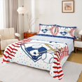thumbnail image 1 of Erosebridal Boys Baseball Game Queen Sheet Sets,Kids Ball Sport Theme Bed Set 4-Piece, 1 of 5