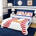 thumbnail image 1 of Erosebridal Boys Baseball Sport Themed Bed Sheets,Watercolor Ice Cream Baseball King Sheets For Kids Boys Men 4-Piece, 1 of 6