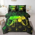 thumbnail image 1 of Erosebridal Boys Gamepads Bedding Queen Size,Video Game Comforter Sets with Sheets,Geometric Plaid Bedding Sets Queen Size,Super Cozy Buffalo Bedroom Decorative,Reversible,7 Pieces, 1 of 6