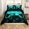 thumbnail image 1 of Erosebridal Boys Gamepads Comforter Cover Twin,Video Game Bedding Twin Size,Geometric Plaid Duvet Cover Twin,Super Cozy Buffalo Bedroom Decorative(No Comforter),Reversible,3pcs, 1 of 7