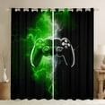 thumbnail image 1 of Erosebridal Boys Gamepads Curtains and Drapes (42Wx90L),Geometric Honeycomb Curtains Pack of 2 (42Wx90L),Gradient Lightning Black Out Curtains,Abstract Bedroom Decorative, 1 of 6