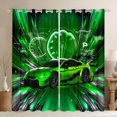 thumbnail image 1 of Erosebridal Race Car Curtains,Cool Sports Racing Car Decor Curtains & Drapes Extreme Sports Theme Blackout Curtains,Green Automobile Print Window Treatments 52''Wx84''L, 1 of 5