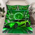 thumbnail image 1 of Erosebridal Race Car Twin Size Fitted Sheet, Cool Sports Racing Car Decor Sheets,Teens Extreme Sports Theme Bed Sheets,Green Automobile Print Sheets Bedroom Collection, 1 of 5