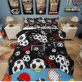 thumbnail image 1 of Erosebridal Soccer Comforter Sets Queen Size,Sport Theme Bedding Queen Comforter Set,Ball Game Decor,Reversible,3Pcs, 1 of 8