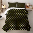 thumbnail image 1 of Erosebridal Bright Yellow Polka Dot Twin Quilt Set,Lemon Round Spot Fun Pattern Twin Coverlet Set For Girls,2-Piece, 1 of 7