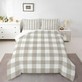 thumbnail image 1 of Erosebridal Brown Buffalo Comforter Sets Queen Size,Abstract Artwork Bedding Queen Comforter Set,Geometric Plaid Bedding Sets Queen with Comforter,Super Cozy Grid Room Decorative,3 Pieces, 1 of 8