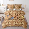 thumbnail image 1 of Erosebridal Brown Capybara Twin Bedding Sets 7-Piece For Child Boys Girls,Kids Kawaii Animal Bedding Comforter Set,Breathable Home Decor, 1 of 6