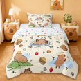 thumbnail image 1 of Erosebridal Brown Cartoon Capybaras Twin Comforter Sets,Funny Mouse Rodent Bedding Set For Capybara Lovers Reversible 2 Pieces, 1 of 7