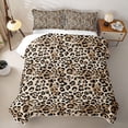thumbnail image 1 of Erosebridal Brown Cheetah Print Bed Spread Queen for Boys Girls, Leopard Wildlife Queen Coverlet Set, 3pcs, 1 of 7
