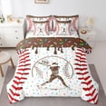 thumbnail image 1 of Erosebridal Brown Dripping Baseball Stitch & Batter Silhouette Graphic Twin Bedding Sets 7-Piece, Baseball Graphic Bedding Comforter Set for Boys And Girls Kids,Microfiber Bedroom Decor, 1 of 5