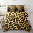 thumbnail image 1 of Erosebridal Brown Leopard Print Bedding Twin Size, Gold Cheetah Printed Comforter Sets with Sheets, Wild Animal Duvet Set, Lightweight Bedroom Decorative, Reversible 7-Piece, 1 of 5