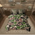 thumbnail image 1 of Erosebridal Brown Military Green Camo Bedding Twin Size, Aesthetic Camouflage Comforter Sets with Sheets, Reversible 7pcs, 1 of 4