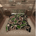 thumbnail image 1 of Erosebridal Brown Military Green Camo Comforter Sets Twin Size, Aesthetic Camouflage Comforters & Duvets, Reversible 2pcs, 1 of 7