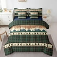 thumbnail image 1 of Erosebridal Buffalo Plaid Bedding Sets Twin Size,Camping Theme Comforter Sets with Sheets,Wildlife Decoration,Reversible,Lightweight,7-Piece, 1 of 5