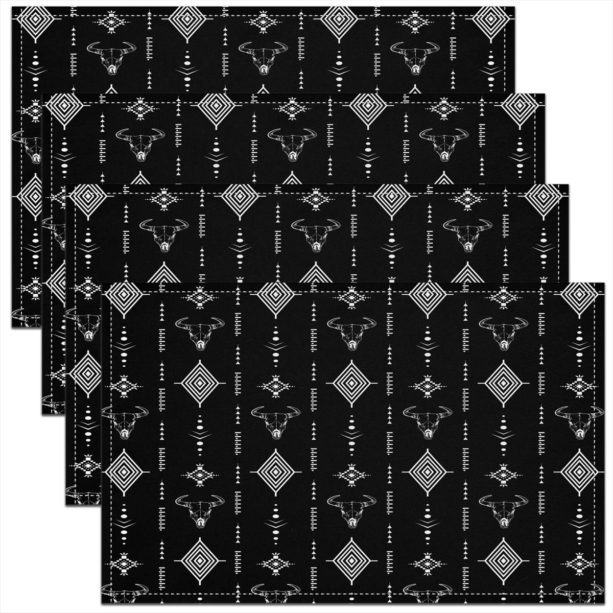 Bull Shape Mat Erosebridal Bull Skull Placemats Set of 4 12