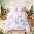 thumbnail image 1 of Erosebridal Bunny Full Size Bedding Sets for Girls, Blue Flowers Full Size Bed in a Bag, Pink Reversible 7pcs, 1 of 6
