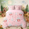 thumbnail image 1 of Erosebridal Bunny Full Size Bedding Sets for Girls, Popcorn Bucket Full Size Bed in a Bag, Pink Reversible 7-Piece, 1 of 6