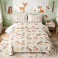 thumbnail image 1 of Erosebridal Bunny Quilt Full for Boys Girls, Woodland Mushrooms Full Bedspread Sets, 3 Pieces 1 Coverlet and 2 Pillowcases, 1 of 7