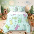 thumbnail image 1 of Erosebridal Bunny Twin Bedding for Boys Girls, Mint Daisies Bedding Comforter Set, Reversible 7pcs, 1 of 6