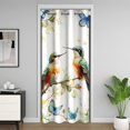 thumbnail image 1 of Erosebridal Butterfly Flower Door Curtain For Doorways 59x80,Wildlife Hummingbird Door Curtain For Door Window 59x80,Floral Decor, 1 of 5