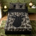 thumbnail image 1 of Erosebridal Camo Deer Silhouette Zipper Twin Comforter Sets with Fitted Sheet and 2 Pillowcases,Jungle Elk Print Zipper Bedding Set For Boys,Black Reversible,4 Pieces, 1 of 7