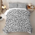 thumbnail image 1 of Erosebridal Camo Leopard Print Bed Spread Queen for Boys Girls, White Black Queen Coverlet Set, 3-Piece, 1 of 7