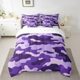 thumbnail image 1 of Erosebridal Camouflage Army Bedding Sets King Size, Purple Camo Comforter Sets with Sheets, Military Room Decor, 7-Piece, 1 of 5