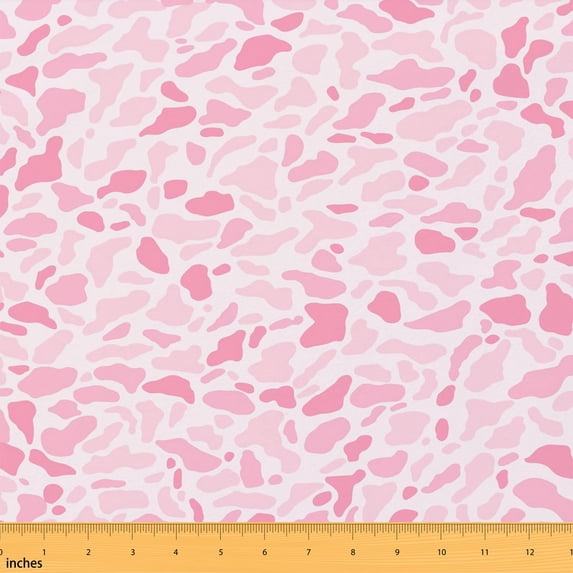 Erosebridal Camouflage Print Fabric by the Yard 1 Yard Camo Pattern Home Decor Fabric by the Yard, Pink