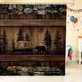 thumbnail image 1 of Erosebridal Camper Shower Curtain 72Wx84L, Bear Bathroom Shower Curtain, Camping Bear, 1 of 5