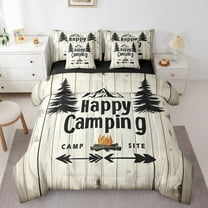 Erosebridal Camping Bedding Sets Twin Size for Teens, Lake House Comforter Sets with Sheets, Adventure Decor, Reversible 7 Pieces