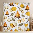 thumbnail image 1 of Erosebridal Camping Campfire Barbecue Blackout Curtains Set of 2 (52x84 Each) for Boys Girls,Adventure Theme Funny Food Window Curtains for Kids Teens,Luxury Bedroom Decor, 1 of 6