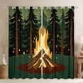 thumbnail image 1 of Erosebridal Camping Campfire Curtains Pack of 2 (42x84 Each) for Boys Girls,Adventure Theme Curtains Blackout for Kids Teens,Luxury Bedroom Decor, 1 of 6