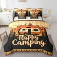 thumbnail image 1 of Erosebridal Campsite Camp Car Bedding Queen Size,Camping Theme Comforter Sets with Sheets,Jungle Botanical Pine Bedding Sets Queen Size,Super Cozy Room Decoration Reversible,7pcs, 1 of 7