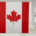 thumbnail image 1 of Erosebridal Canada Flag Bathroom Curtain 72x78,Maple Leaf Bathroom Decor,Red Bathroom Decor, 1 of 5