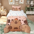 thumbnail image 1 of Erosebridal Capybara Family Twin Bedding for Kids, Cartoon Stars Print Duvet Cover Set, 2-Piece, No Comforter, 1 of 5
