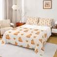 thumbnail image 1 of Erosebridal Capybara Kids Queen Sheet Sets, Cartoon Orange Fruit Bed Set, 4-Piece, 1 of 5