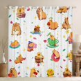 thumbnail image 1 of Erosebridal Capybara Lover Blackout Curtains Set of 2 (52x84 Each) For Kids,Funny Rodent Animals Multicolor Pattern Window Curtains For Girls Boys, 1 of 6
