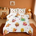 thumbnail image 1 of Erosebridal Capybara Lover Full Size Comforter Sets For Kids,Funny Rodent Animals Multicolor Pattern Bedding Sets For Girls Boys Reversible 3pcs, 1 of 7