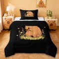 thumbnail image 1 of Erosebridal Capybara Twin Comforter Sets,Rustic Plant Colorful Cute Flowers Bedding Set For Girls Kids ,Reversible Black 2-Piece, 1 of 7