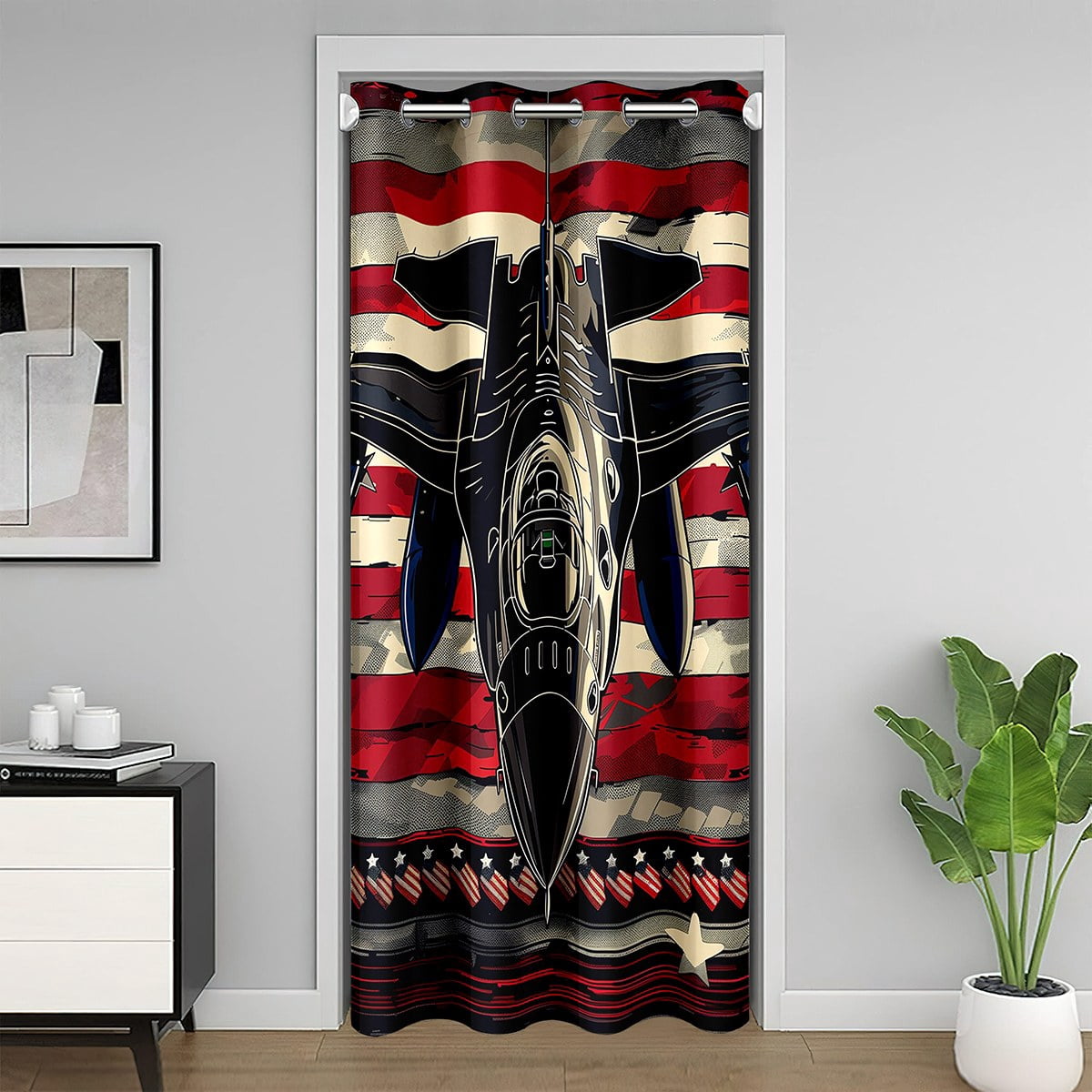 Erosebridal Cartoon Airplane Door Curtain For Doorways 42x80, Army ...