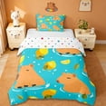 thumbnail image 1 of Erosebridal Cartoon Animal Capybara Twin Bedding,Yellow Lemon Fruit Duvet Cover Set For Kids Boys Reversible 2-Piece,No Comforter, 1 of 6